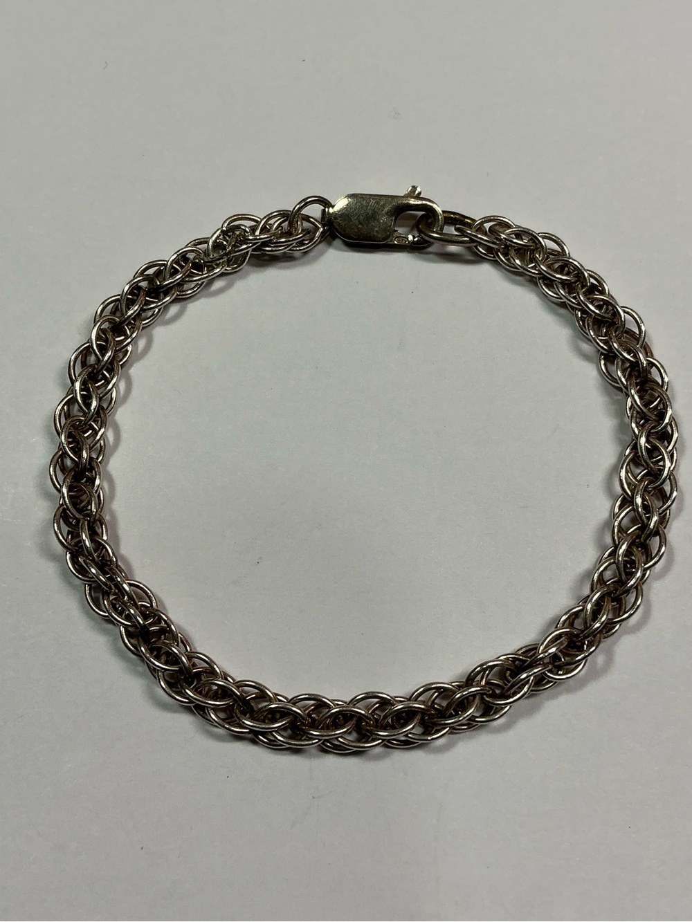 Classic Silver-Tone Braided Chain Bracelet - Women